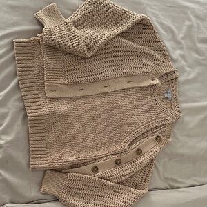 J. Crew Beige Sleeveless Knit Top/Cardigan Sweater set